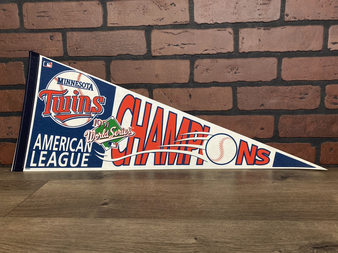 1991 Minnesota Twins World Championship MLB Large Vintage Pennant Etsy