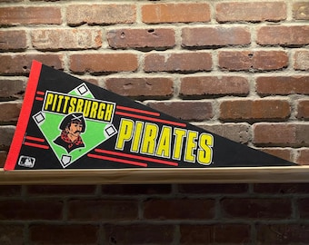 1980s Pittsburgh Pirates MLB Large Vintage Pennant – Authentic Sports Memorabilia