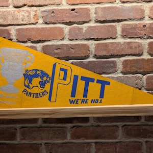 1982 Pitt Panthers Sugar Bowl NCAA Large Vintage Pennant - University of Pittsburgh