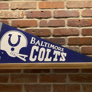 1970s Baltimore Colts NFL Large Vintage Pennant – Authentic Sports Memorabilia
