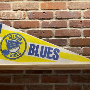 1980s St Louis Blues NHL Large Vintage Pennant – Authentic Sports Memorabilia