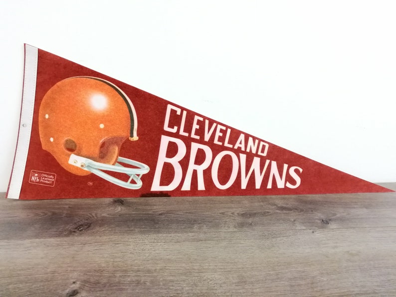 1970's Cleveland Browns Large Vintage Pennant Etsy