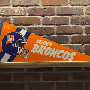 1980s Denver Broncos NFL Large Vintage Pennant – Authentic Sports Memorabilia