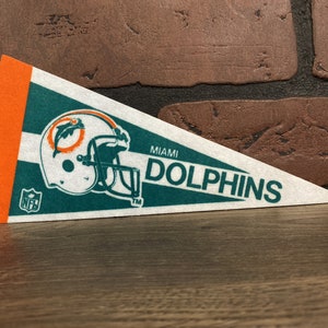 Mini 1990s Miami Dolphins Vintage Pennant – Authentic Sports Memorabilia