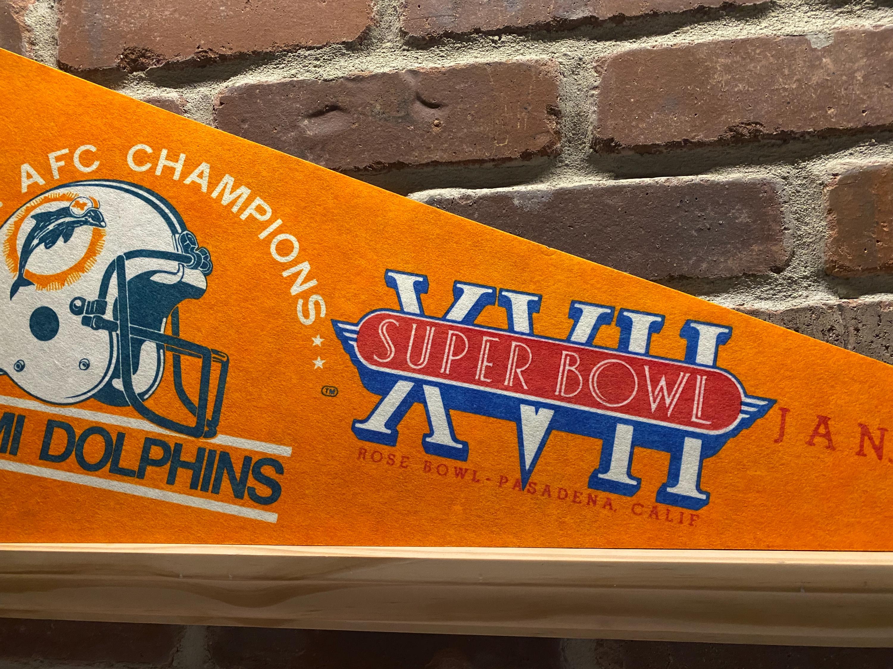 1982 Miami Dolphins Super Bowl NFL Large Vintage Pennant – 1980s ...