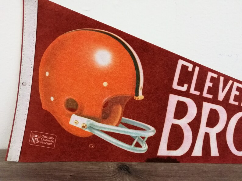 1970's Cleveland Browns Large Vintage Pennant Etsy