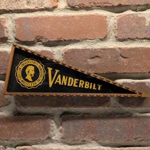 Framed 1950s Vanderbilt University Commodores Vintage Mini Pennant