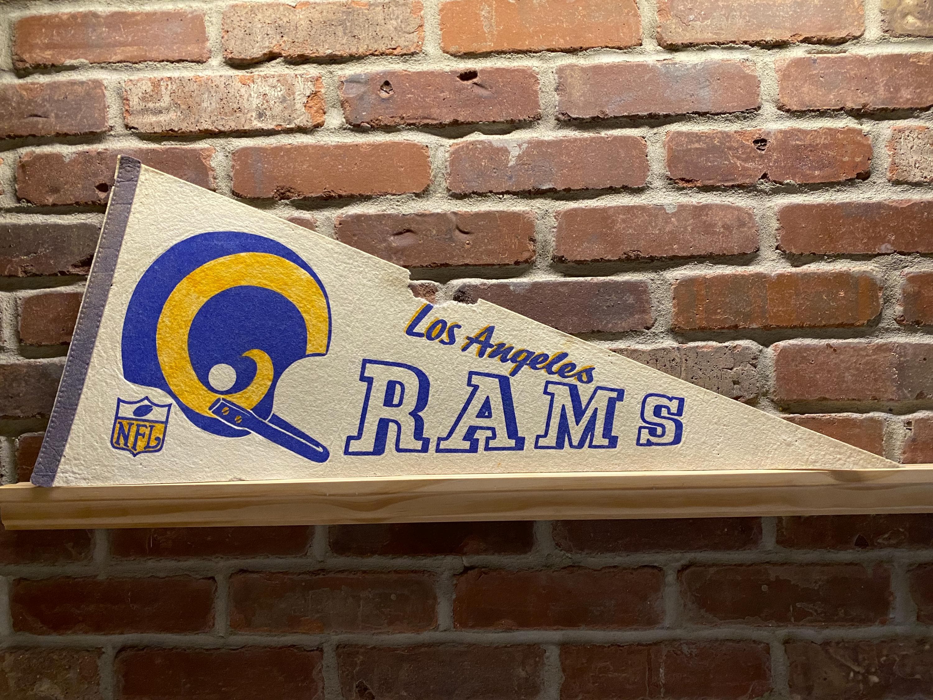 1960年代 ロサンゼルス・ラムズ NFL 大型ヴィンテージペナント - 本物