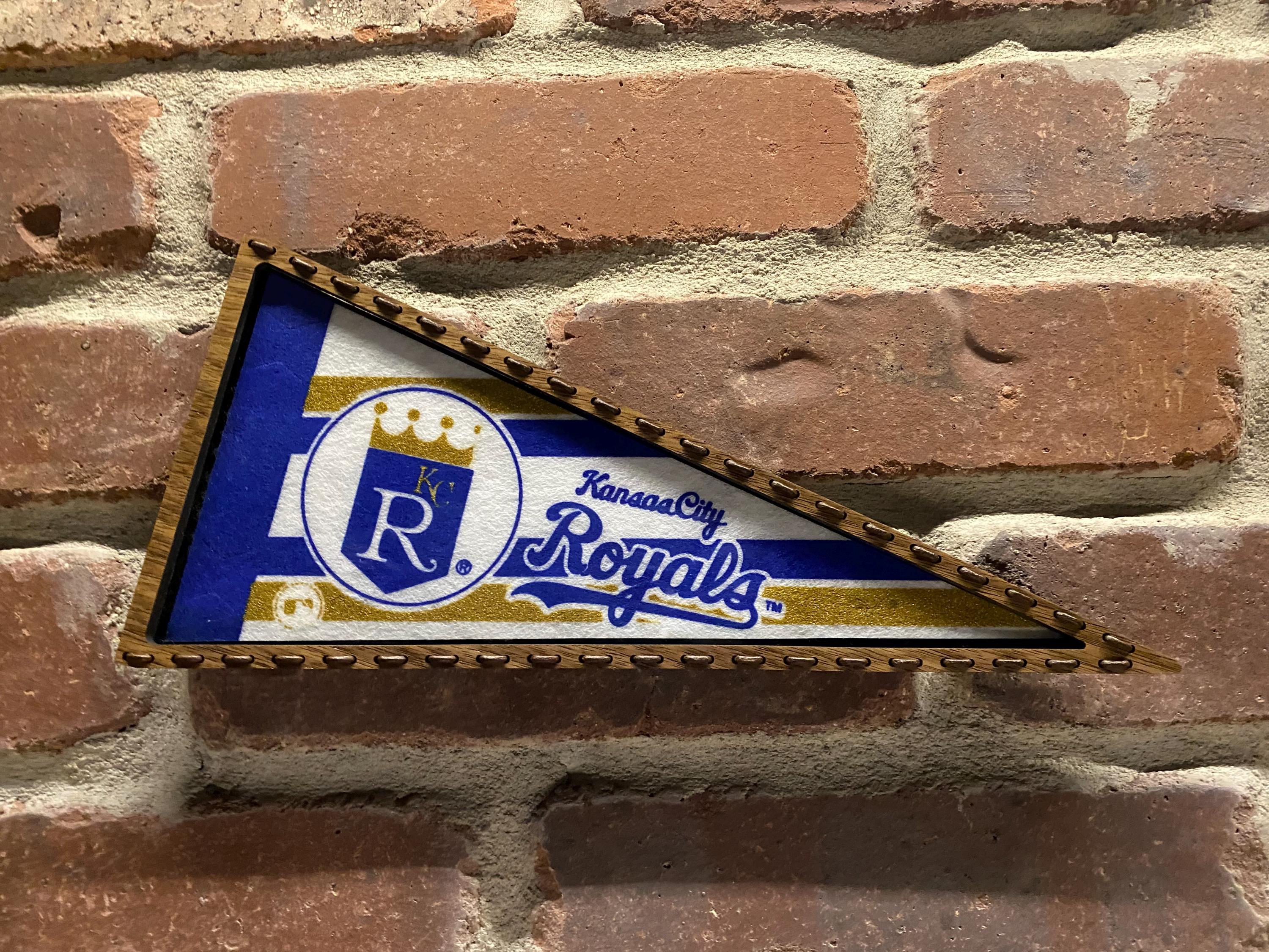 Framed 1990s Kansas City Royals MLB Vintage Mini Pennant