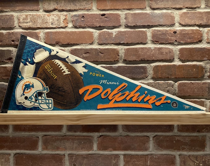 1997 Miami Dolphins NFL Large Vintage Pennant – Authentic Sports ...