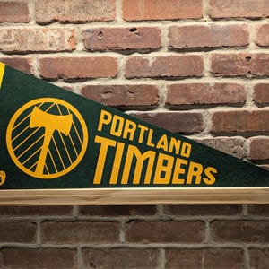 1970s Portland Timbers NASL Soccer Large Vintage Pennant - Authentic Sports Memorabilia