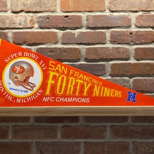 1982 San Francisco 49ers Super Bowl Champions NFL Large Vintage Pennant – Authentic Sports Memorabilia