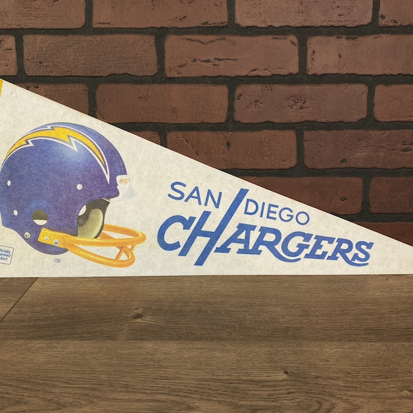 1970's San Diego Chargers NFL Large Vintage Pennant