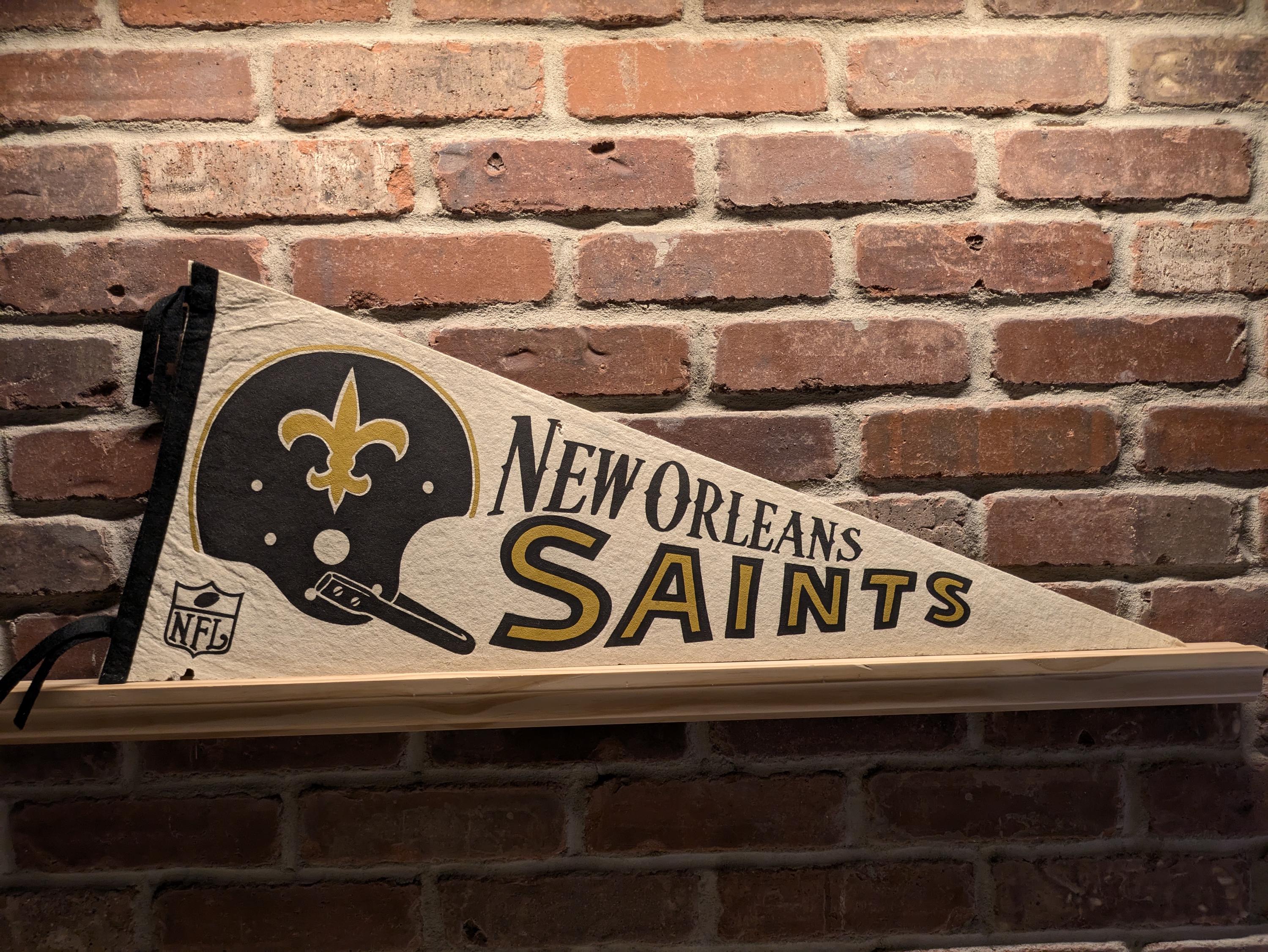 1960s New Orleans Saints NFL Large Vintage Pennant – Authentic