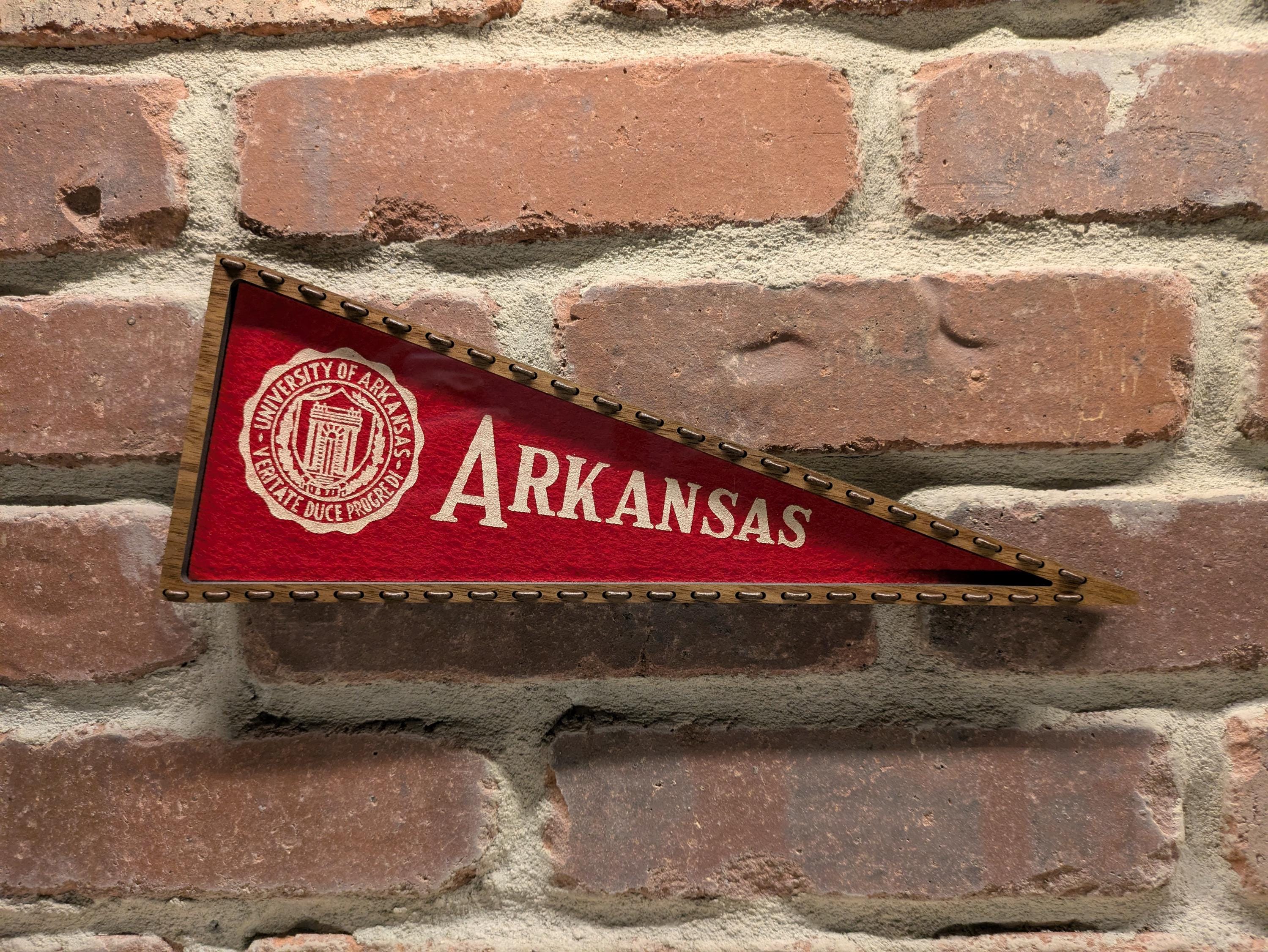 Framed 1950s University of Arkansas Razorbacks Vintage NCAA Mini