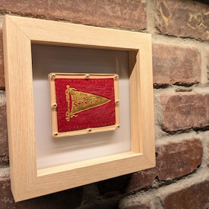 1930s Framed Stanford University Pennant Patch - Leather Premium - Vintage College Memorabilia – Authentic Sports Memorabilia
