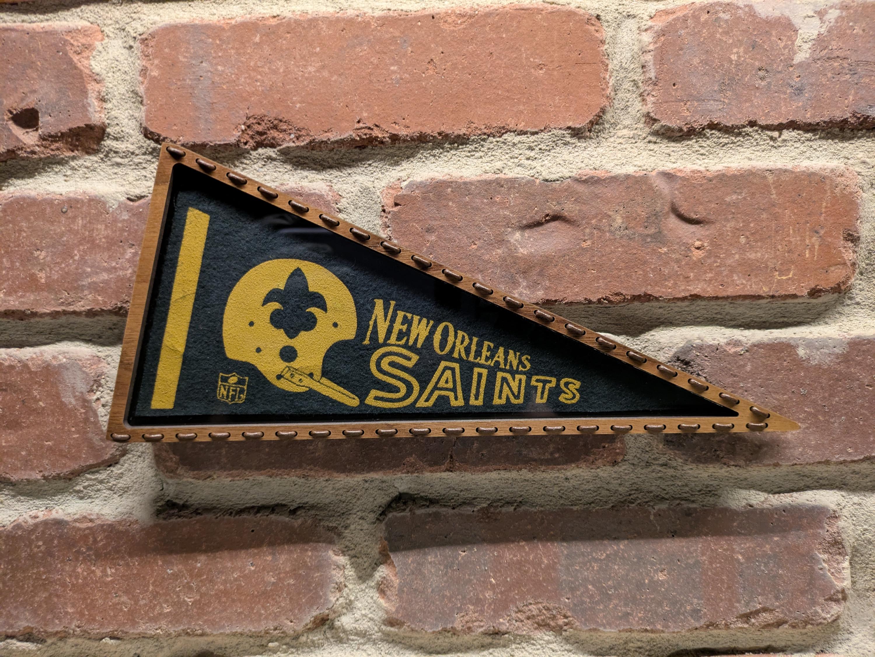 Framed 1960s New Orleans Saints NFL Vintage Mini Pennant
