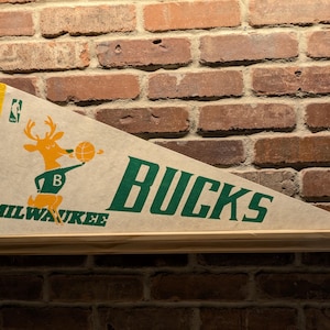 1980s Milwaukee Bucks NBA Vintage Wimpel aus den 80er Jahren