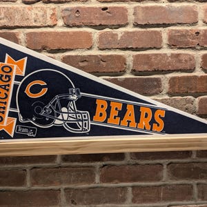 1990s Chicago Bears NFL Large Vintage Pennant - Authentic Sports Memorabilia