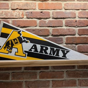 1980s US Army Black Knights United States Military Academy Mule USMA Large Vintage Pennant- Authentic Collegiate Sports Memorabilia