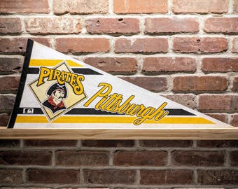 1990s Pittsburgh Pirates MLB Large Vintage Pennant - Authentic Sports Memorabilia