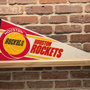 1980s Houston Rockets NBA Vintage Wimpel aus den 80er Jahren