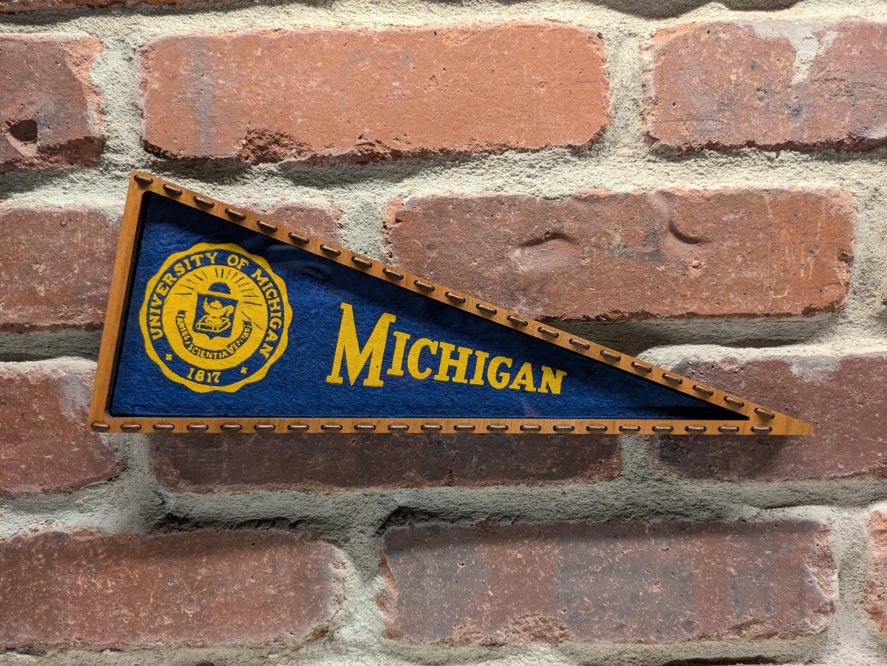 Framed 1950s University of Michigan Wolverines NCAA Vintage Mini