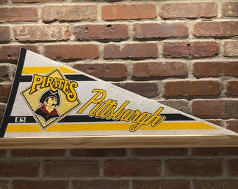 1990s Pittsburgh Pirates MLB Large Vintage Pennant – Authentic Sports Memorabilia
