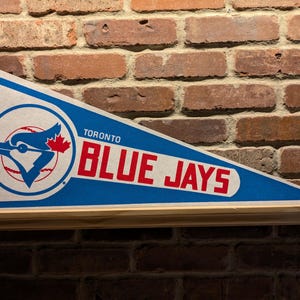 1980s Toronto Blue Jays MLB Large Vintage Pennant - Authentic Sports Memorabilia