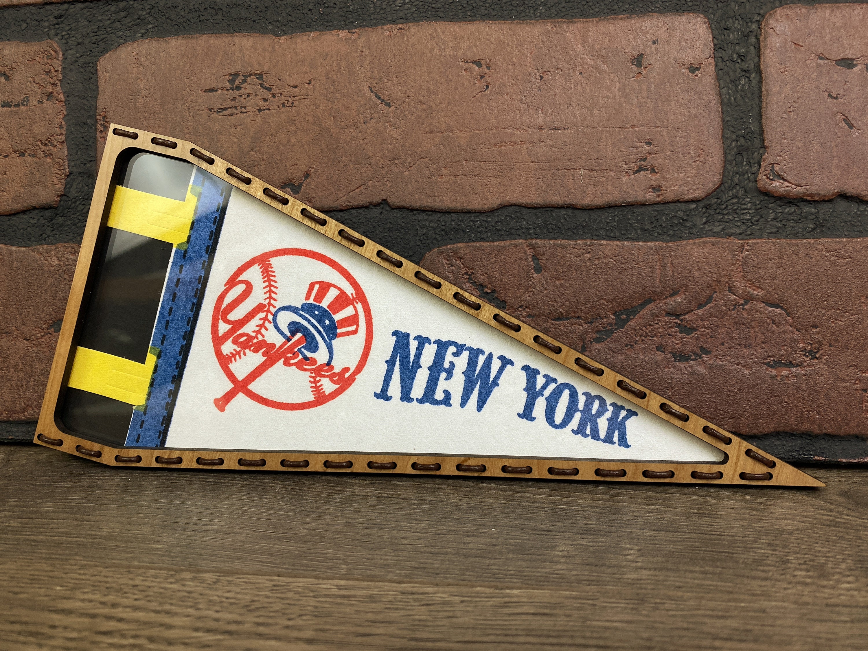Framed 1970s New York Yankees Vintage Mini Pennant 