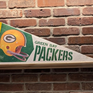 1970s Green Bay Packers NFL Large Vintage Pennant – Authentic Sports Memorabilia