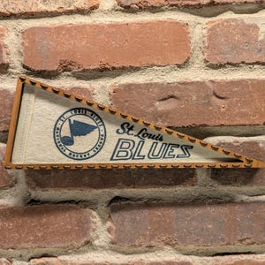 Framed 1970s St Louis Blues NHL Vintage Mini Pennant – Authentic Sports Memorabilia