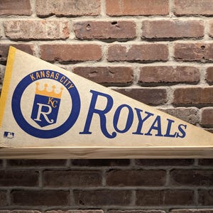 1970s Kansas City Royals MLB Large Vintage Pennant - Authentic Sports Memorabilia