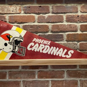Grand fanion vintage des Phoenix Cardinals de l'Arizona NFL des années 1980 - Souvenirs de sport authentiques