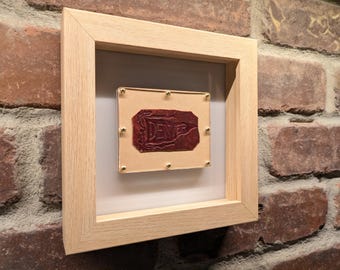 1930s Framed University of Denver Pioneers Pennant Patch - Leather Premium - Vintage College Memorabilia – Authentic Sports Memorabilia