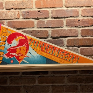 1996 Tampa Bay Buccaneers NFL Large Vintage Pennant – Authentic Sports Memorabilia