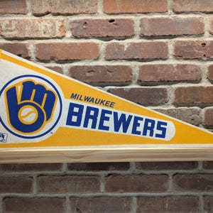 1980s Milwaukee Brewers MLB Large Vintage Pennant – Authentic Sports Memorabilia