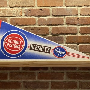 1990s Detroit Pistons NBA Large Vintage Pennant – Authentic Sports Memorabilia