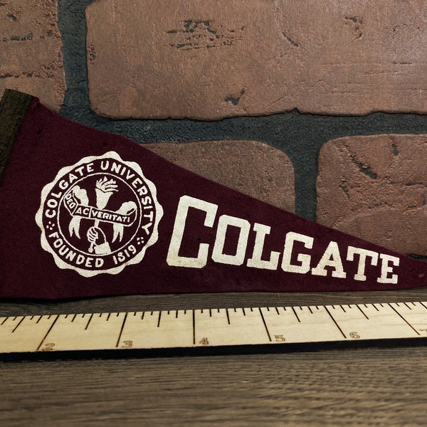 Mini 1940's Colgate University Vintage Pennant