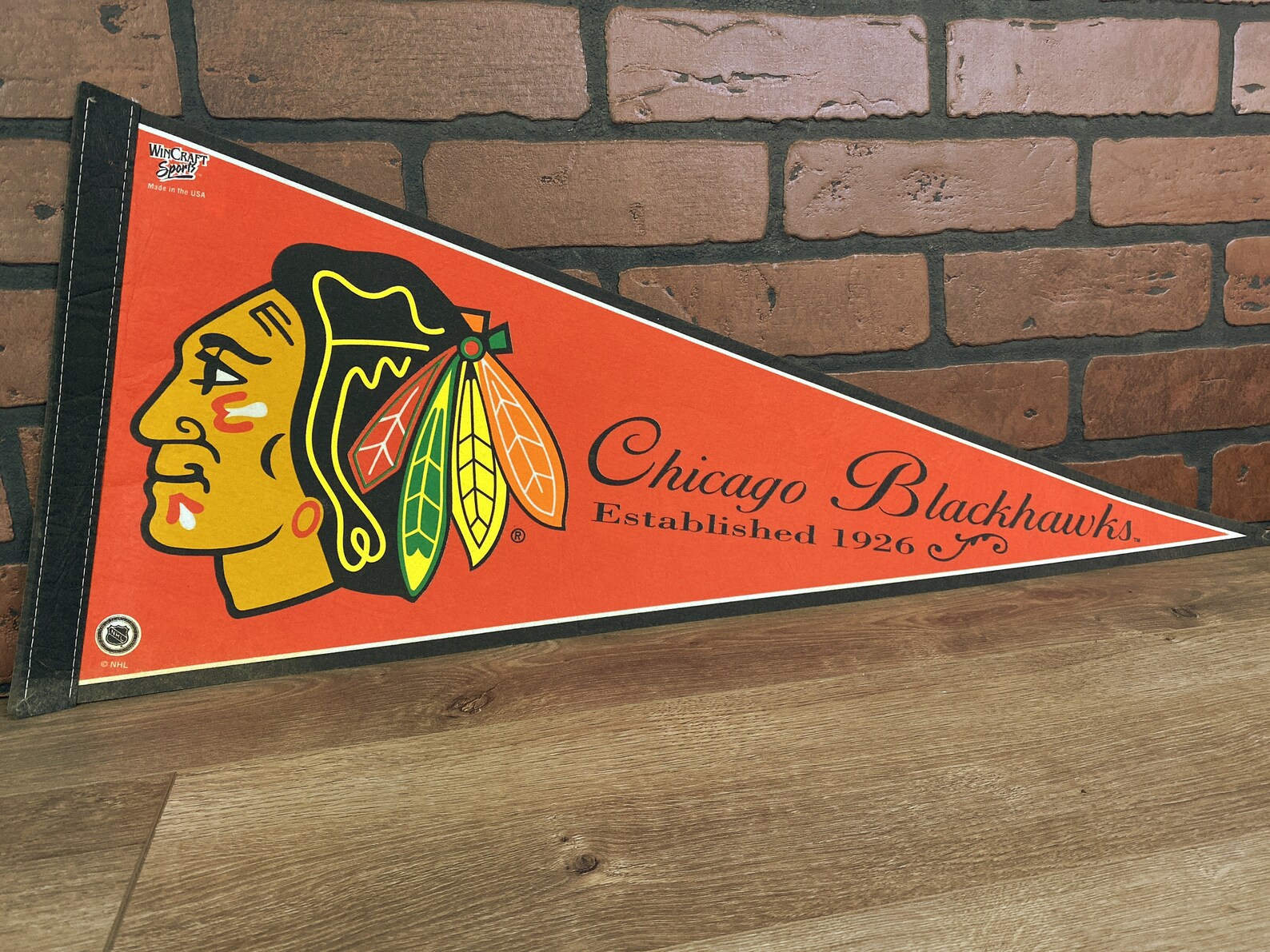 Chicago Blackhawks Large Vintage Pennant 2001 Etsy