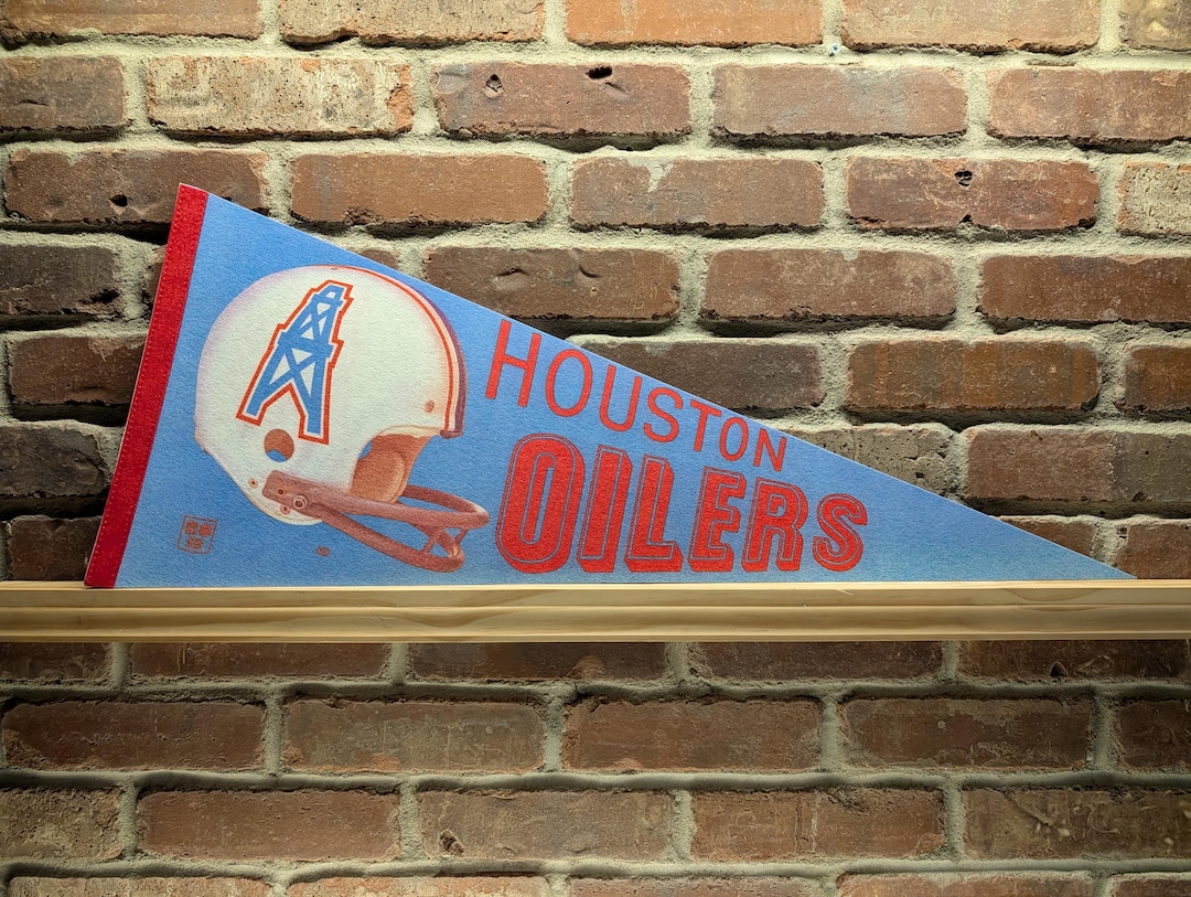 1970s Houston Oilers NFL Large Vintage Pennant - Authentic Sports ...