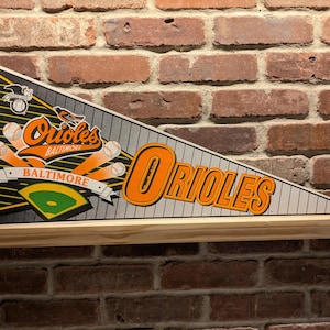 1990s Baltimore Orioles MLB Large Vintage Pennant - Authentic Sports Memorabilia