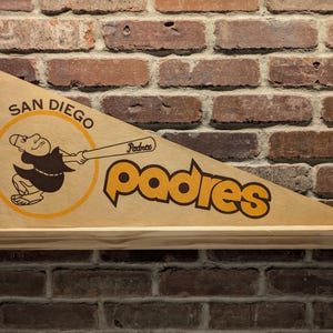 1970s San Diego Padres MLB Large Vintage Pennant – Authentic Sports Memorabilia