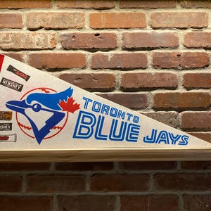 1980s Toronto Blue Jays Hershey Chocolate Promotional MLB Large Vintage Pennant – Authentic Sports Memorabilia