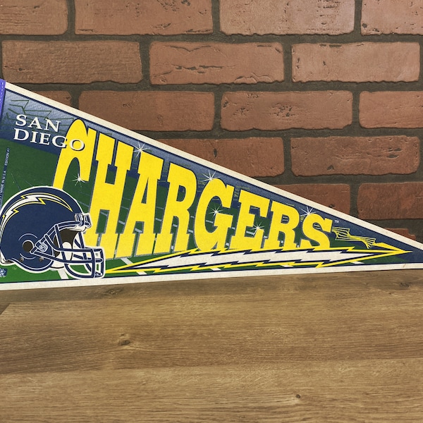 1990s San Diego Chargers NFL Large Vintage Pennant