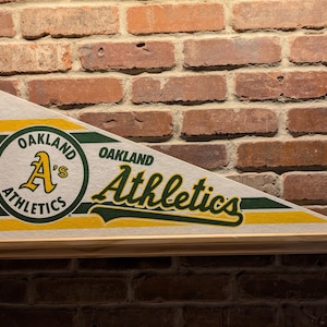 1980s Oakland Athletics MLB Large Vintage Pennant – Authentic Sports Memorabilia