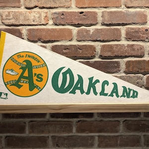 1970s Oakland Athletics MLB Large Vintage Pennant – Authentic Sports Memorabilia