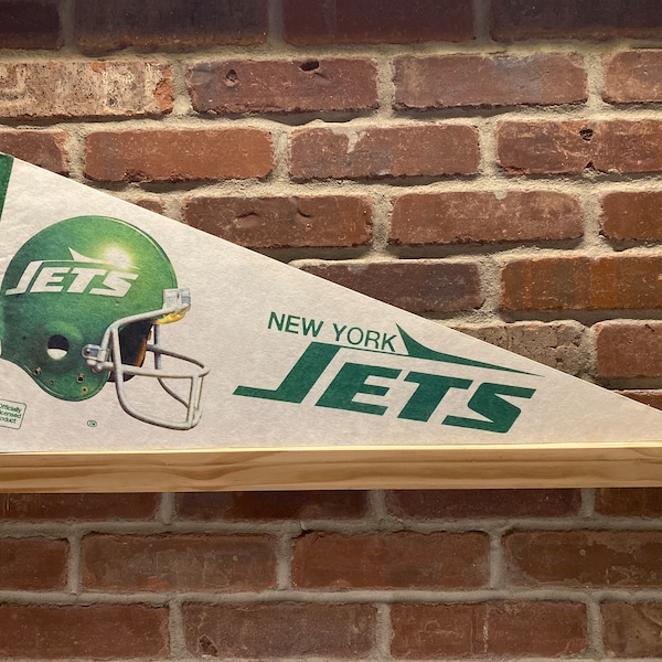 1970's New York Jets NFL Large Vintage Pennant
