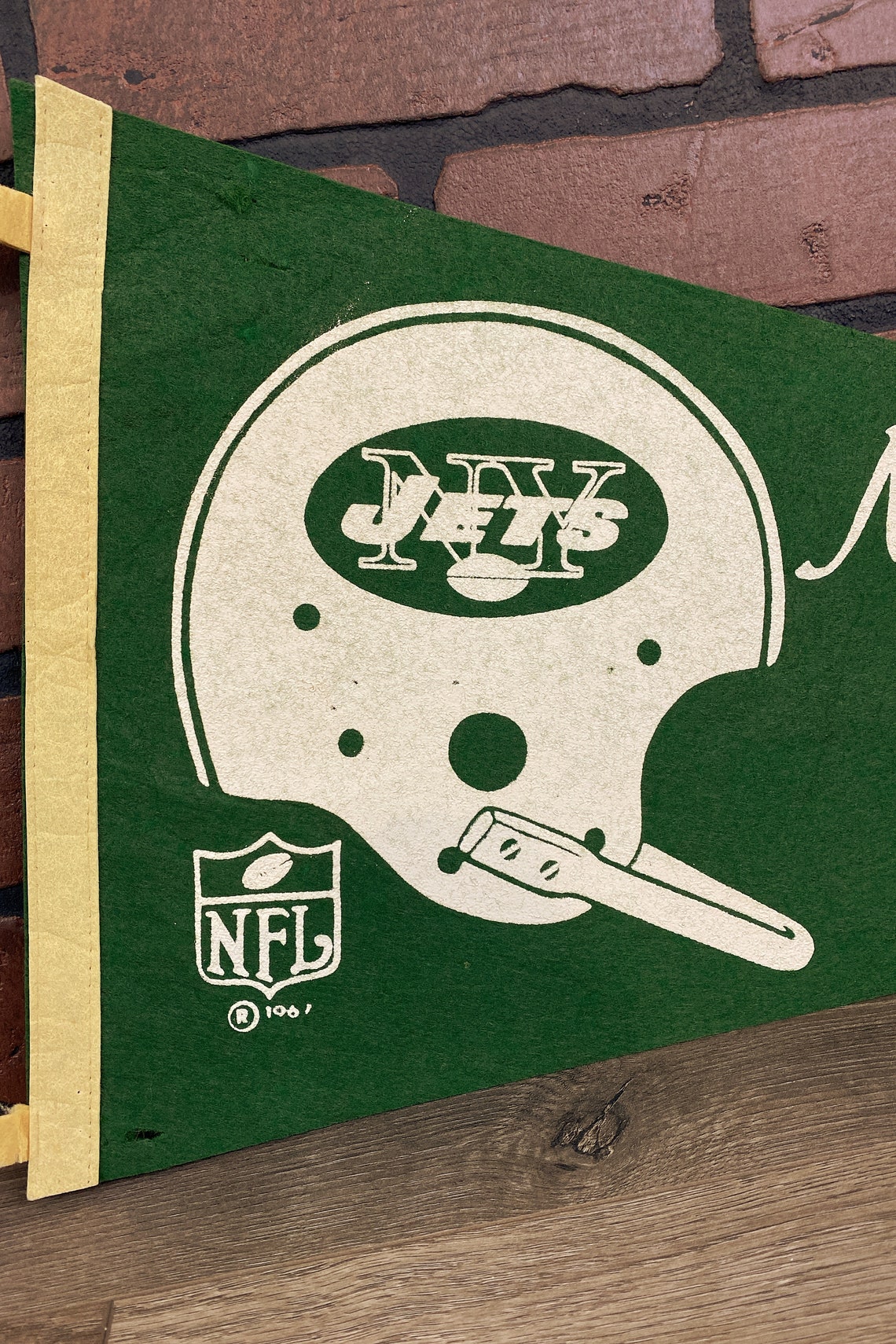 1967 New York Jets Large Vintage Pennant Etsy