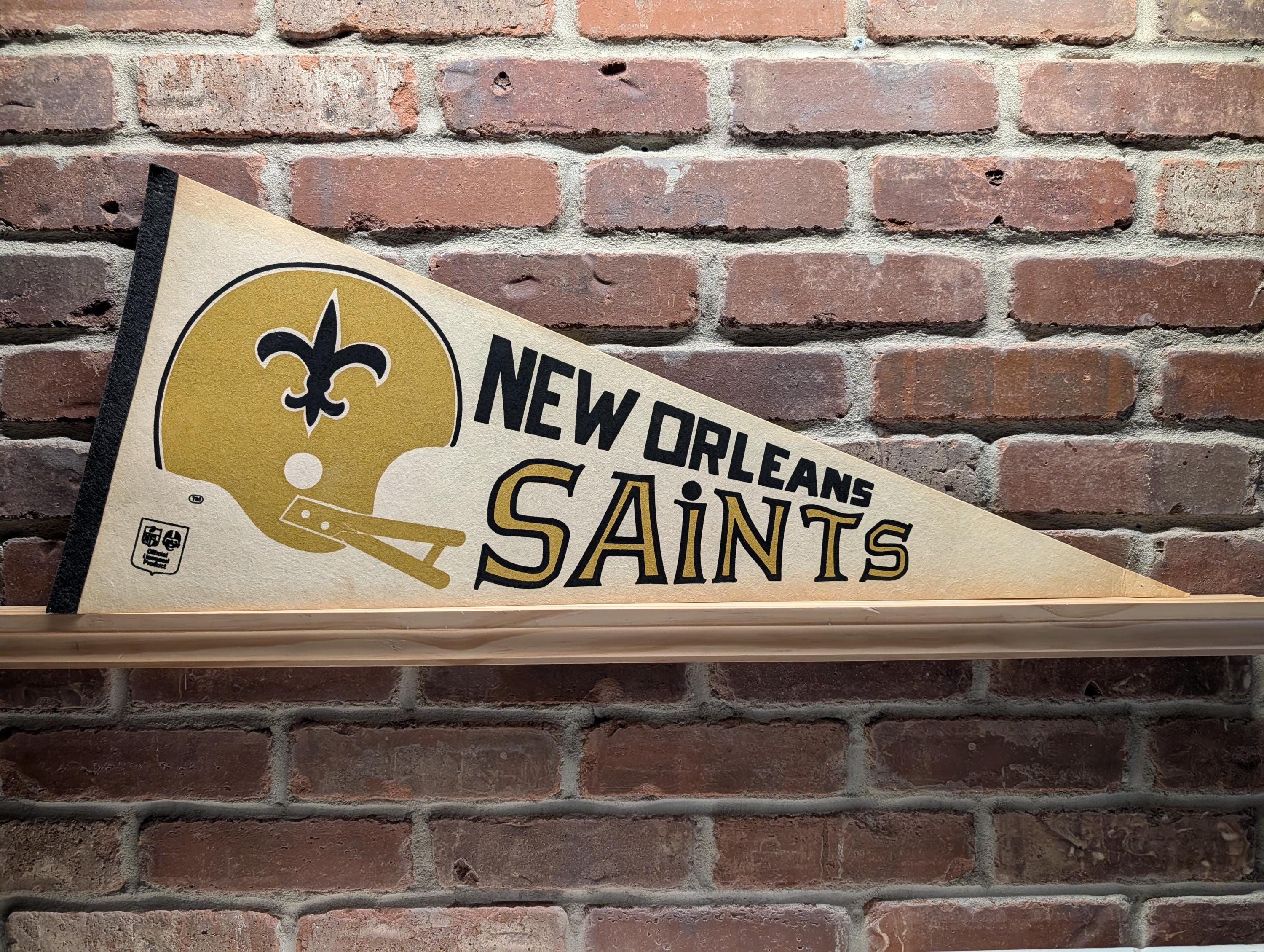 1970s New Orleans Saints NFL Large Vintage Pennant - Authentic